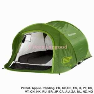 Quechua Tent Camping Pop Up 2 Seconds II, 2 Man GREEN  