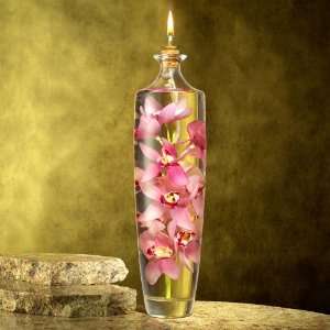  Kahar 2 Liter Pink Cymbidlum Orchid Oil Lamp