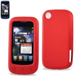    Silicone Case 01 LG Sentio GS505 RED Cell Phones & Accessories