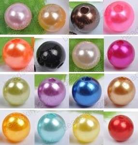 Pick(15colors)4 10MM Faux Imitation Pearl Round Loose Beads G1504 
