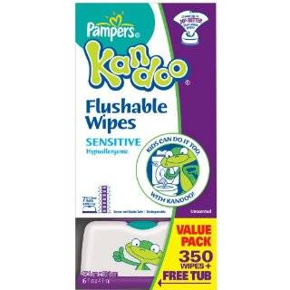 Pampers Kandoo Flushable Wipes, Value Pack Refill + Tub, Sensitive 