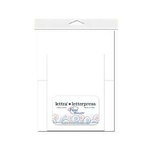  Paper Accents Letterpress Lettra Card & Envelope Fold 5x 7 