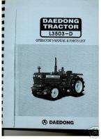 DAEDONG(MAKER OF KIOTI) L3503 4WD TRACTOR PARTS MANUAL  