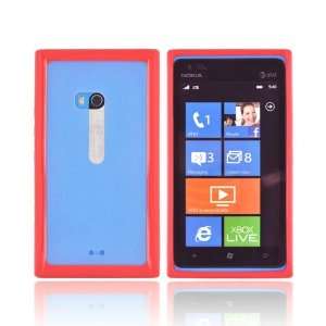  For Nokia Lumia 900 Red Clear Hard Back Case Cover Crystal 