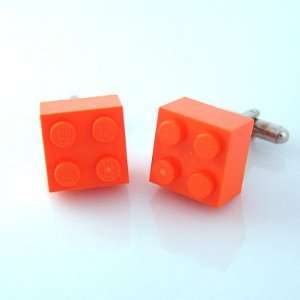 LEGO Block Cufflinks   Orange