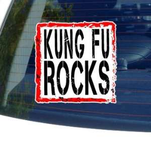 Kung Fu Rocks   Window Bumper Laptop Sticker