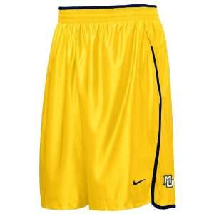  Nike Marquette Golden Eagles Gold Classic Durasheen Shorts 