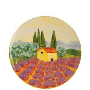  Vietri Landscape Wall Plates Round Lavender Field Wall 