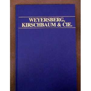  Book Weyersberg Kirschbaum Catalog 1892 