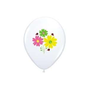  Ladybugs & Daisies Latex Balloons (6) 