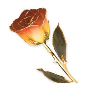  Lacquer Dipped Gold Trim Yellow Red Rose Jewelry