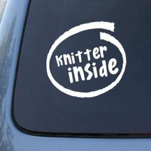  KNITTER INSIDE   Knit Pearl   Car, Truck, Notebook, Vinyl 