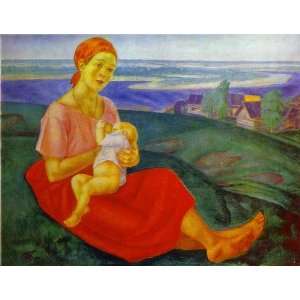 FRAMED oil paintings   Kuzma Petrov Vodkin   24 x 18 inches   Mother