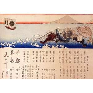   Keyring Japanese Art Utagawa Kuniyoshi Mount Fuji