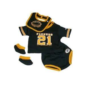 Green Bay Packers Creeper w/Bib & Booties Set Size 6/9 Months  