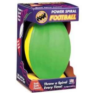  New   Poof® Foam Power Spiral 8 1/2 Football In Box Case 