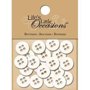  K&Company White Circle Buttons Arts, Crafts & Sewing