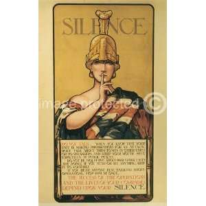  Silence Do Not Talk World War 1 USA Military Poster   11 x 
