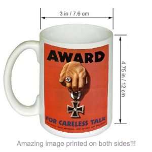  Award For Careless Talk WWii US Military Vintage COFFEE 