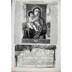   & Child By Bellini 1856 Old Print National Galle