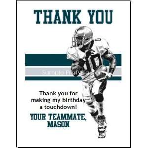  Eagles Colored Football Thank You Cards 