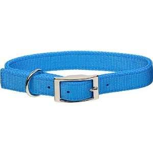  Nylon Personalized Dog Collar in Light Blue, 1 Width