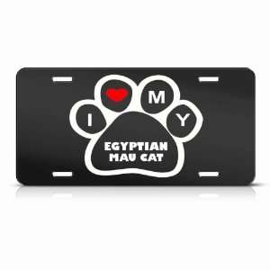  Egyptian Mau Cats Black Novelty Animal Metal License Plate 