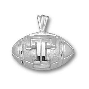 Temple Football 3/8in Pendant Sterling Silver