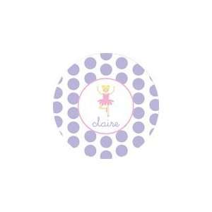  personalized ballerina plate (style 2p)