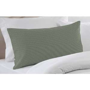  Green & White Small Windowpane, Fabric Pillow Cover 21 X 