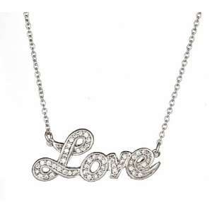  Christines CZ Love Necklace  Silver Jewelry