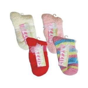 Fuzzy Sock Solid & Stripes Assorted Colors Case Pack 12