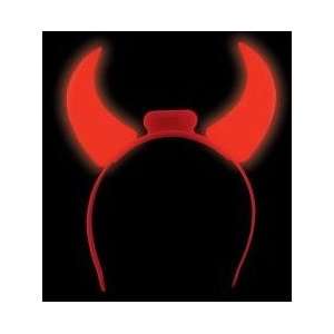  LED Red Devil Horns Headbands   12 pc Toys & Games