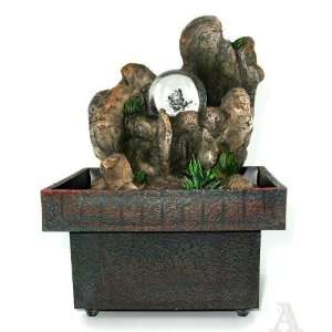  Rock Lighted Table Top Water Fountain Crystal Ball