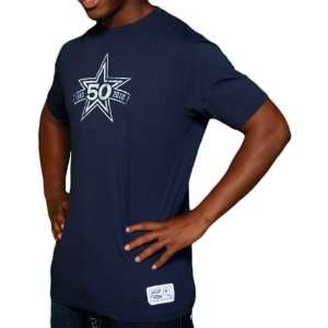  Dallas Cowboys Navy 50th Anniversary Retro Logo T Shirt 