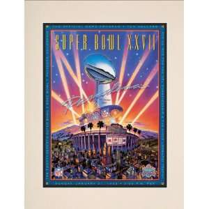  Matted 10.5 x 14 Super Bowl XXVII Program Print  Details 