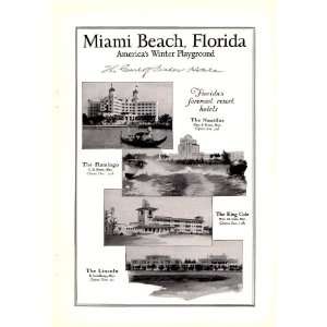  1926 Ad Miami Beach Florida Vintage Travel Print Ad 