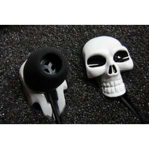  Metal Rock WHITE Skull Earphone Headphone Headset for 