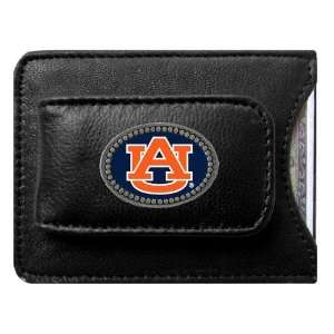  Auburn Tigers NCAA Logo Card/Money Clip Holder (Leather 
