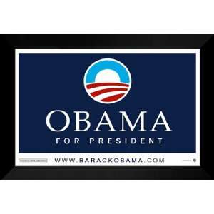  Barack Obama 27x40 FRAMED (Obama Logo) Campaign Poster