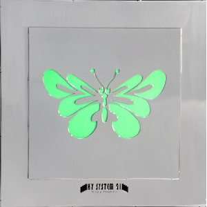   Art   Silver Frame Green Butterfly   Metal Butterfuly Wall Art Home