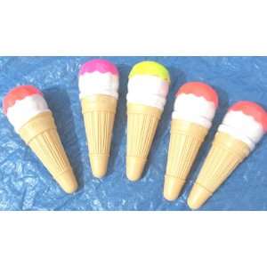  Set of 5 Ice Cream Cone Shaped Bubble Solution & Wand 