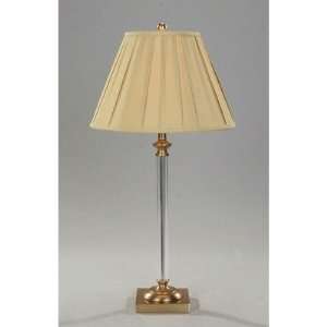  One Light Skinny Square Base Table Lamp in Antique Brass 