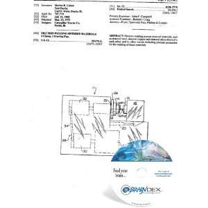  NEW Patent CD for FRICTION WELDING SINTERED MATERIALS 