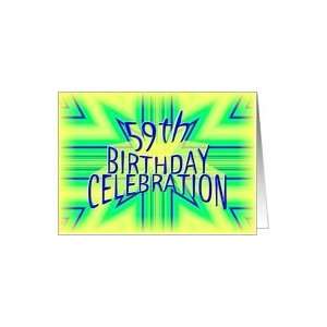    59th Birthday Party Invitation Bright Star Card Toys & Games