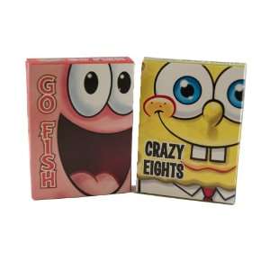   Squarepants Card Game 2 Pack   Go Fish & Crazy Eights Toys & Games
