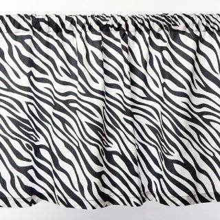 Sin in Linen Zebra Stripe Curtain Valance, 35 by 19 Inch