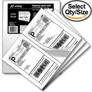  200 Half Sheet Shipping Labels for Laser/InkJet for , PayPal 