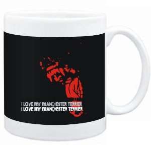    Mug Black  I love my Manchester Terrier  Dogs