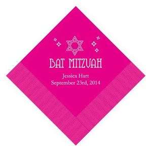  Personalized Bat Mitzvah Napkins   25 colors Kitchen 